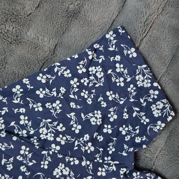 J. Crew 100% Cotton Navy Floral V-Neck Tiered Midi Dress Size Large, New W Tags - Picture 11 of 12